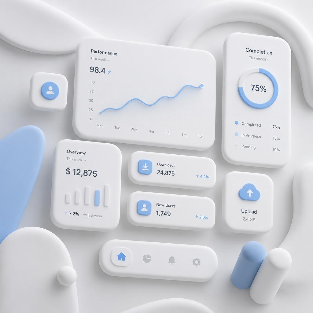 Interfaces and dashboards developed by ScrollDev